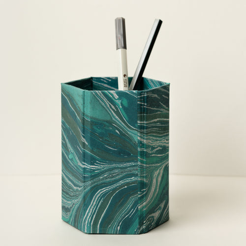 Marbled pen stand