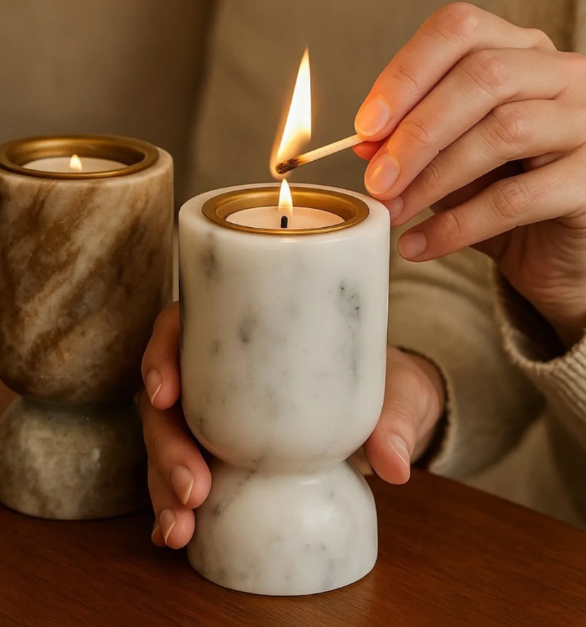 BROWN CANDLE STAND